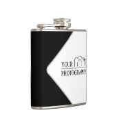 Elegante bruiloft Voeg gepersonaliseerde fotografi Heupfles (Rechts)