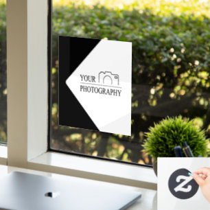 Elegante bruiloft Voeg gepersonaliseerde fotografi Raamsticker