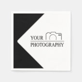 Elegante bruiloft Voeg gepersonaliseerde fotografi Servet (Voorkant)