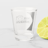 Elegante bruiloft Voeg gepersonaliseerde fotografi Shot Glas (Achterkant)
