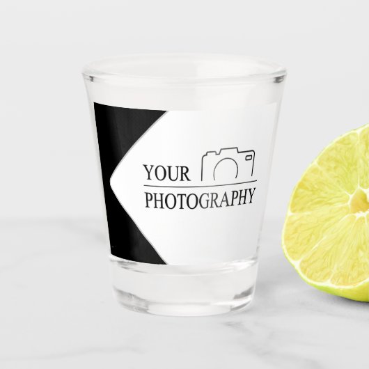 Elegante bruiloft Voeg gepersonaliseerde fotografi Shot Glas (Voorkant)