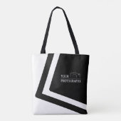 Elegante bruiloft Voeg gepersonaliseerde fotografi Tote Bag (Achterkant)