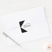Elegante bruiloft Voeg gepersonaliseerde fotografi Vierkante Sticker (Envelop)