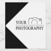 Elegante bruiloft Voeg gepersonaliseerde fotografi Wijn Etiket (Enkel label)