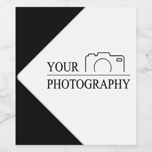 Elegante bruiloft Voeg gepersonaliseerde fotografi Wijn Etiket (Enkel label)