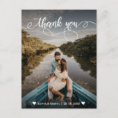 Elegante bruiloft Volledige foto Dank u Briefkaart (Voorkant)
