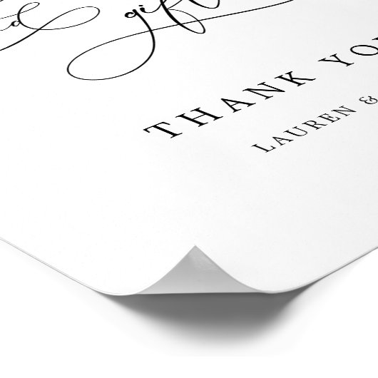 Elegante bruiloft Vrijgezellenfeest Kaarten & gesc Poster (Hoek)