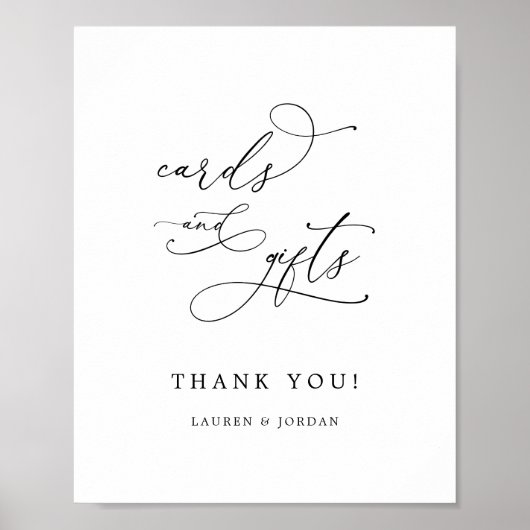 Elegante bruiloft Vrijgezellenfeest Kaarten & gesc Poster (Voorkant)