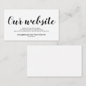 Elegante bruiloft website Details behuizing Kaart (Voorkant / Achterkant)