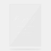 Elegante bruiloft welkom acryl teken acryl bord (Voorkant)