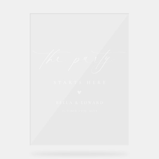 Elegante bruiloft welkom acryl teken acryl bord (Voorkant)