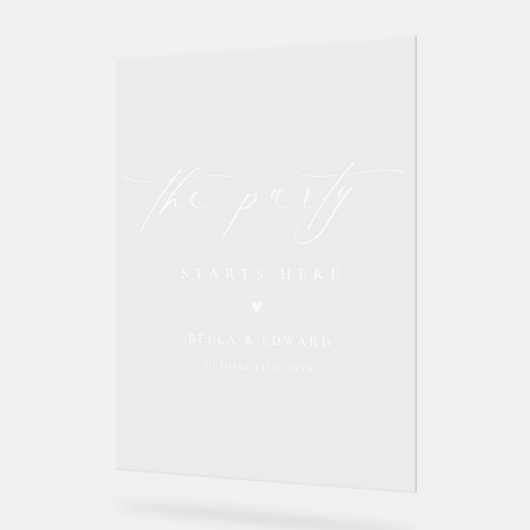 Elegante bruiloft welkom acryl teken acryl bord (Hoek)