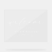 Elegante bruiloft welkom acryl teken bord (Voorkant)