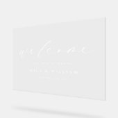 Elegante bruiloft welkom acryl teken bord (Hoek)