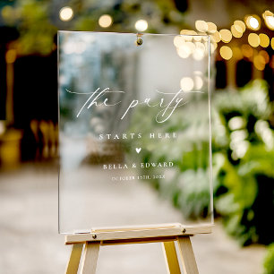 Elegante bruiloft welkom acryl teken bord