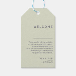 Elegante bruiloft welkom cadeau Labels – gepersona Cadeaulabel