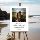 Elegante bruiloft welkom teken moderne kalligrafie poster