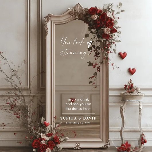 Elegante bruiloft welkom teken Selfie Mirror Decal