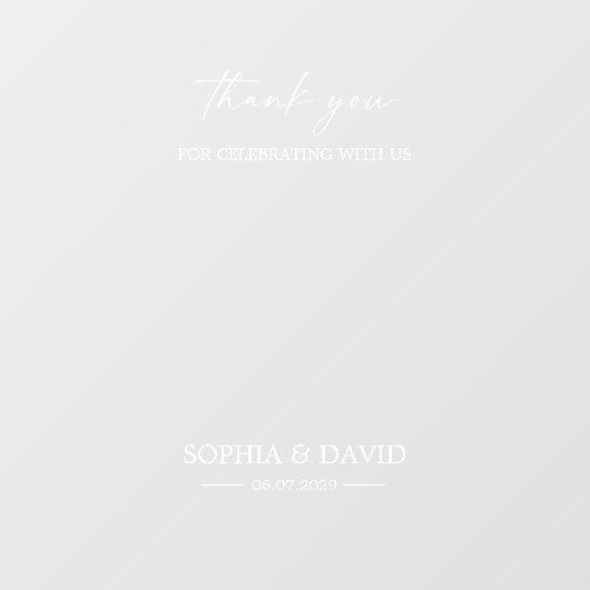 Elegante bruiloft welkom teken Selfie Mirror Decal (Vel)