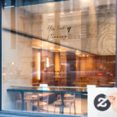 Elegante bruiloft welkom teken Selfie Mirror Decal (Cafe Raam)
