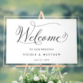 Elegante bruiloft welkom wit acryl teken acryl bord