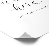 Elegante bruiloft wens je was hier in het geheugen poster (Hoek)