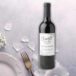 Elegante bruiloft wijn fles labels - Set van 6 Etiket