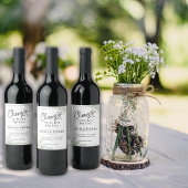 Elegante bruiloft wijn fles labels - Set van 6 Wijn Etiket