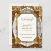 Elegante bruiloft Wit Goud  Lijst Bord Kaart (Achterkant)