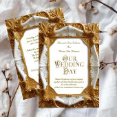 Elegante bruiloft Wit Goud  Lijst Bord Kaart