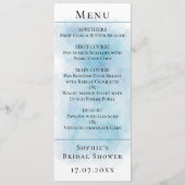Elegante bruiloft witte Duiven Blauw Menu Kaart (Voorkant)