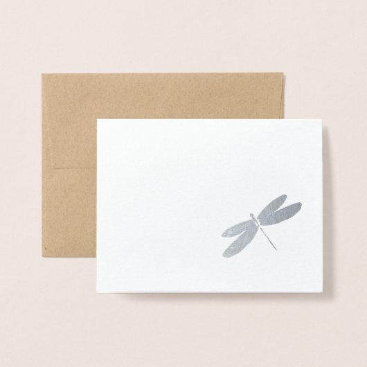 Elegante bruiloft zilveren libel dank u kaarten (Met envelop)