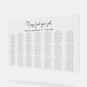 Elegante Bruiloft zitgrafiek 21 tafel acryl Acryl Bord (Hoek)