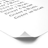 Elegante bruiloft zitgrafiek met 6 tafels perfect poster (Hoek)