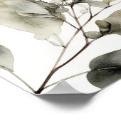 Elegante bruiloft zitgrafiek met groen poster (Hoek)