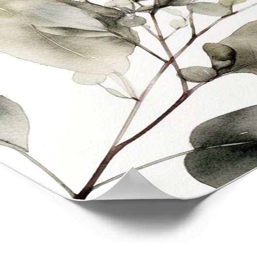 Elegante bruiloft zitgrafiek met groen poster (Hoek)