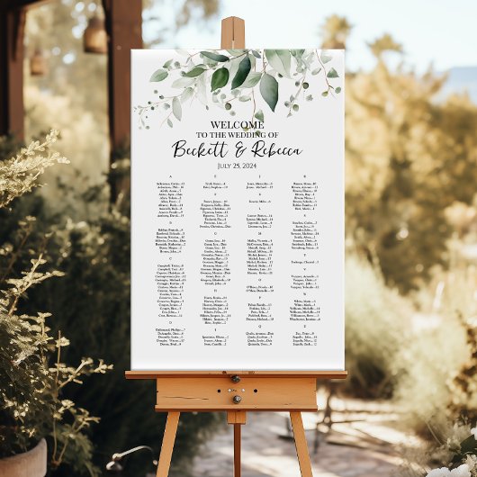 Elegante bruiloft zitgrafiek met groen poster