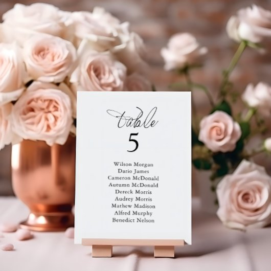 Elegante bruiloft Zitting Grafiek Tafel Kaart