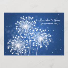 Elegante bruiloft zomer sparkle saffier blauw kaart
