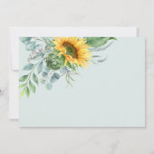 Elegante bruiloft Zonnebloem Save the Date (Achterkant)