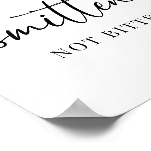 Elegante bruiloft zonnebrandcrème en bug spray tek poster (Hoek)