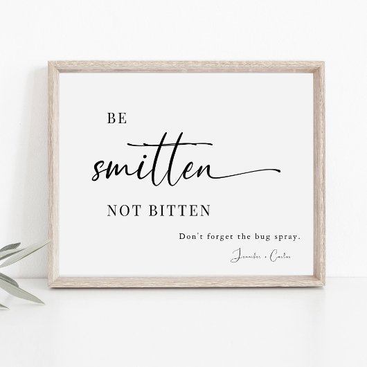 Elegante bruiloft zonnebrandcrème en bug spray tek poster