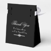 Elegante bruiloft Zwart Wit & Rood Hart Dank u Bedankdoosjes (Achterkant)