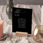 Elegante bruiloft zwarte gast zittafel nummers