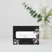 Elegante bruiloft zwarte waterverf dank u plaatskaartje (Staand voorkant)