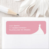 Elegante bruiloftborrel roze label (Insitu)