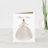 Elegante Bruiloftfeest  Bedankkaart (Voorkant)