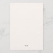 Elegante bruiloftfeest uitnodiging | Printbaar & o (Achterkant)
