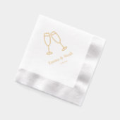 Elegante bruiloftreceptie folie servetten (Links)