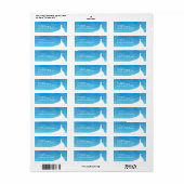 Elegante bruiloftsborrel blauwe waterverf Label (Full Sheet)